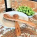 The Gastro Chic Olive Wood Salad Server Set Spoon and Fork Rustic Mediterranean Olive Wood 11 3/4 Inches Long 2 1/4 Wide - B07B4N8NL6